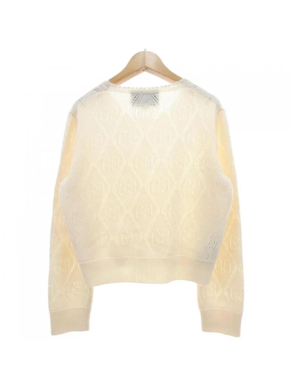 Gucci GG Perforated Wool Crop Sweater 7 Knit